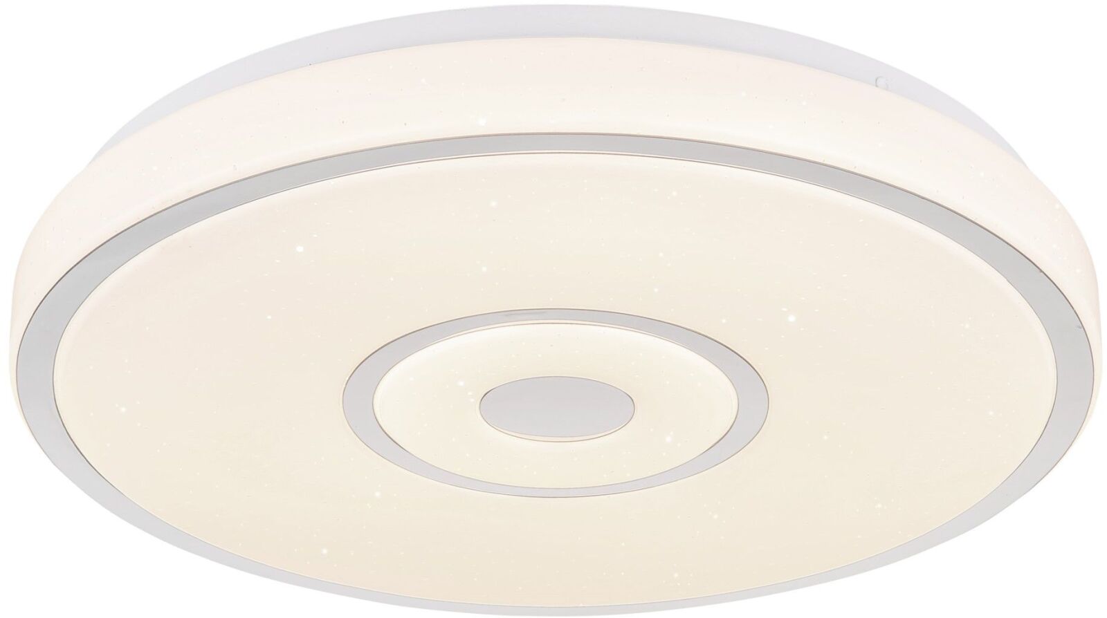 LED-Deckenleuchte - weiß-Chrom - Ø 38 cm