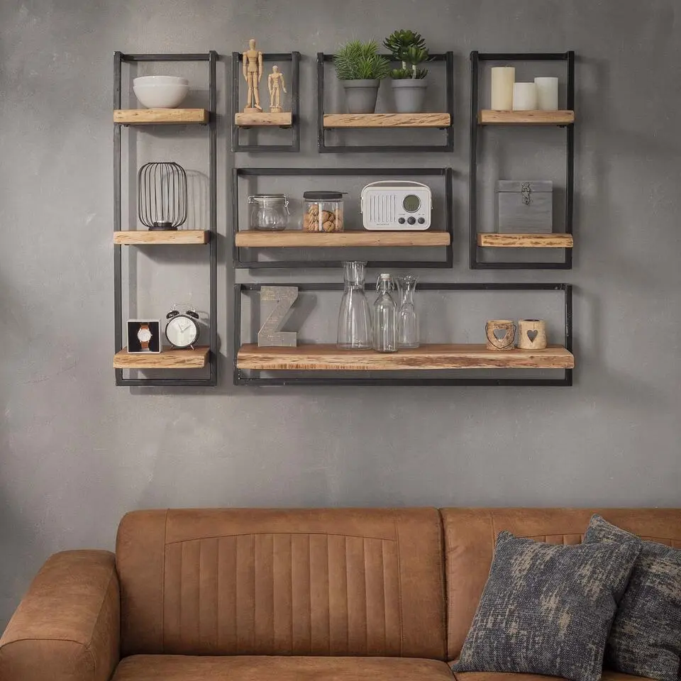 Hoyz - Wandplank Edge - 30cm - Acaciahout - Bruin