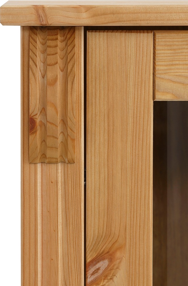 Home affaire Highboard »Teresa« Masse (B/T/H): 119/40/120 cm,  Vitrine, Türen mit Glaseinsätzen, aus massiver Kiefer, FSC®