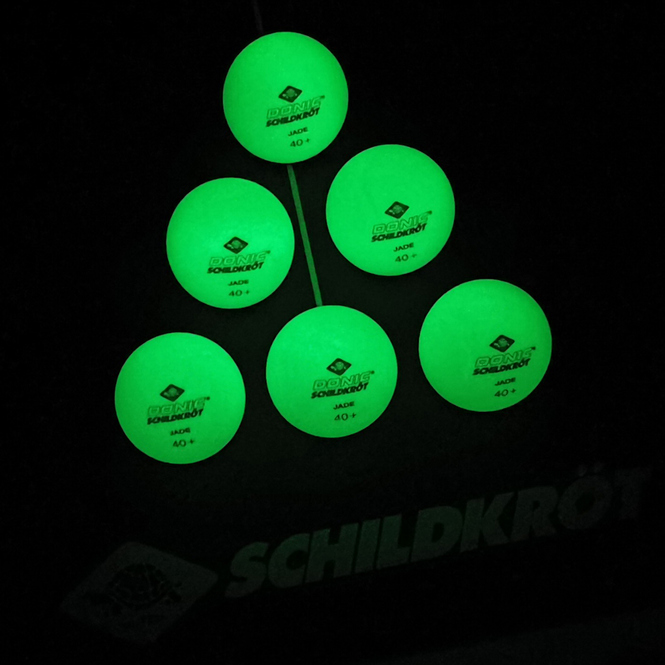 Donic Schildkröt Tischtennisbälle - Glow in the dark - 6er Pack