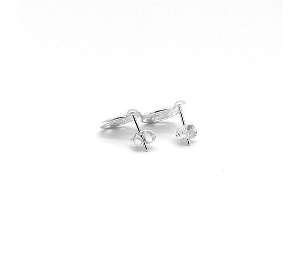 Unique And Co Sterling Silver Stud Earrings with CZ