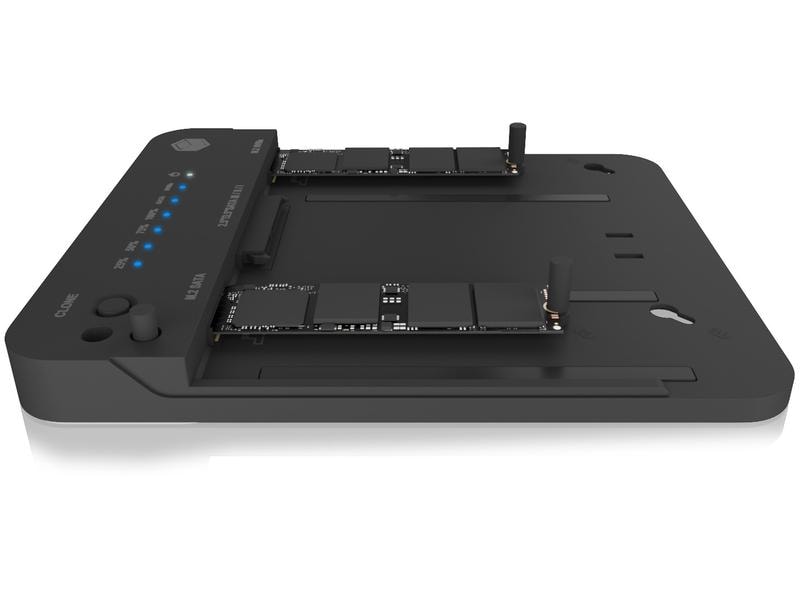 ICY BOX Docking- und Klonstation IB-2915MSCL-C31 Klon- und Dockingstation für M.2 NVME und SATA 2.5''/3.5'' SSD/HDD