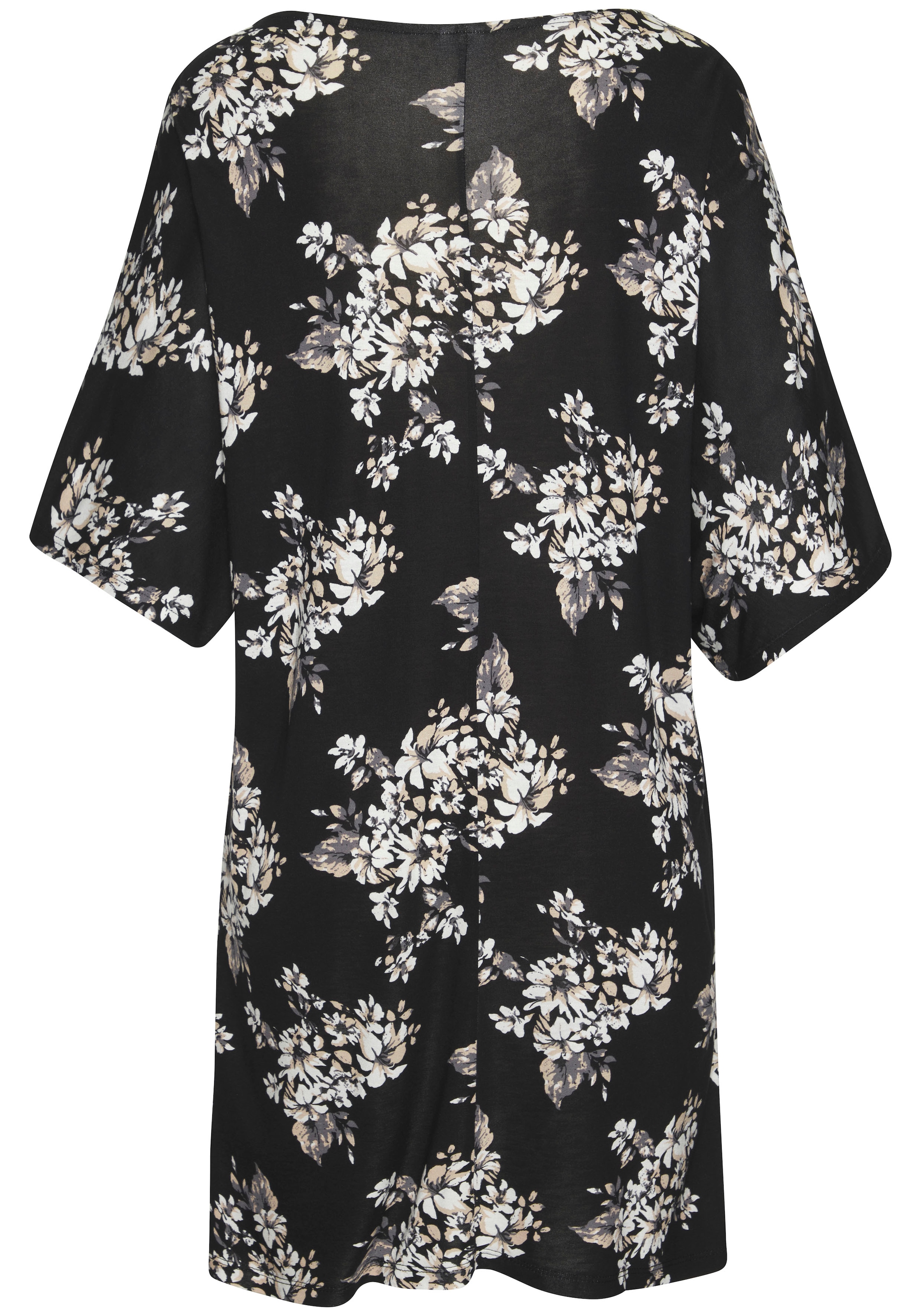 LASCANA Longshirt , mit dezentem Blumendruck, Shirtkleid mit weiten Ärmel