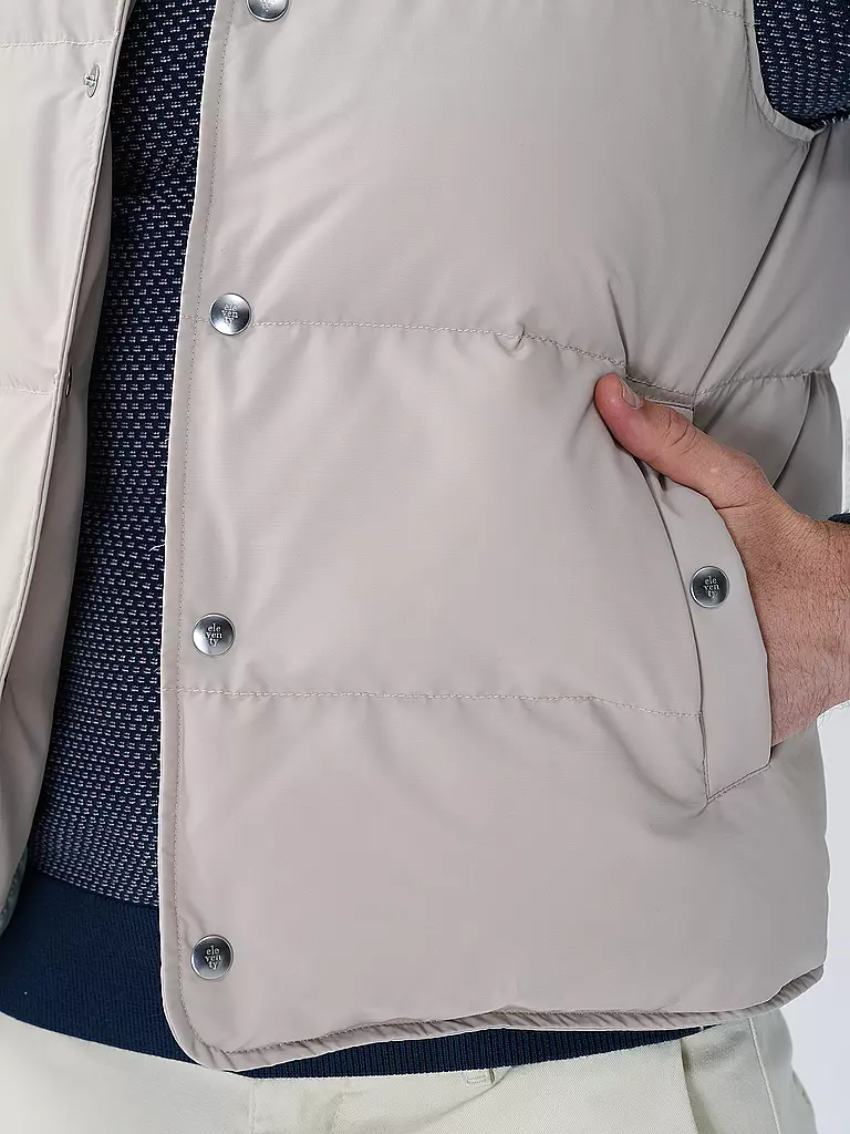 ELEVENTY Daunensteppgilet beige