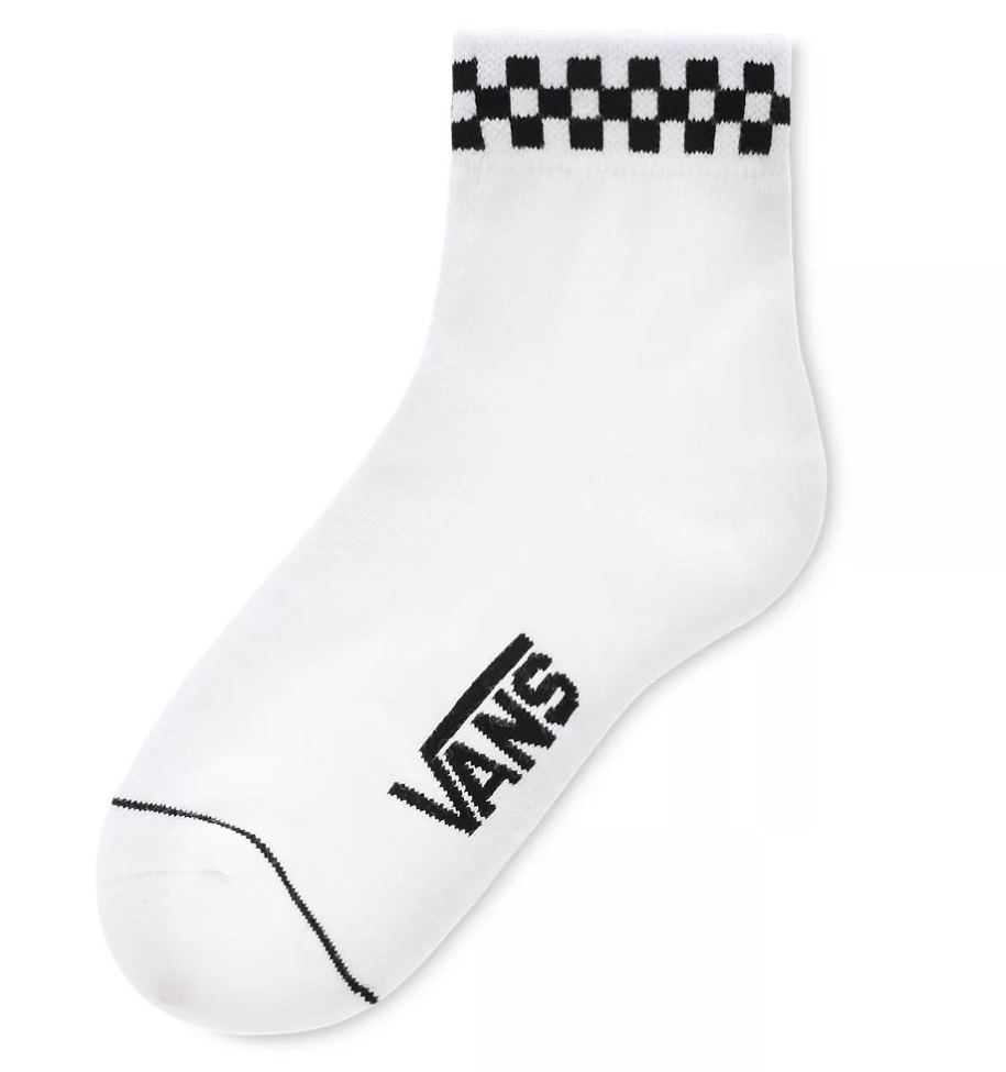 Vans Peek-A-Check Socks 6.5-10 White / Black