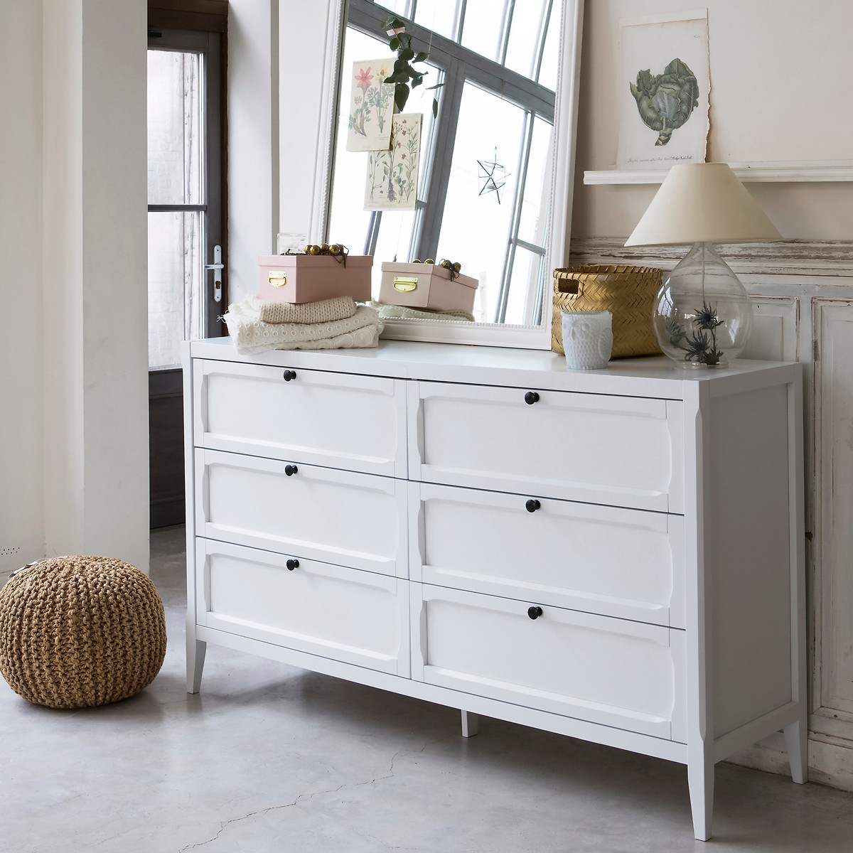 LA REDOUTE INTERIEURS<br>Cômoda 6 gavetas, Eugénie