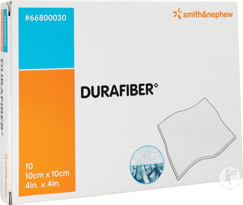 Smith&Nephew Durafiber Pansement Absorbant Et Gélifiant À Base De Fibres 10x10cm Pièces 10