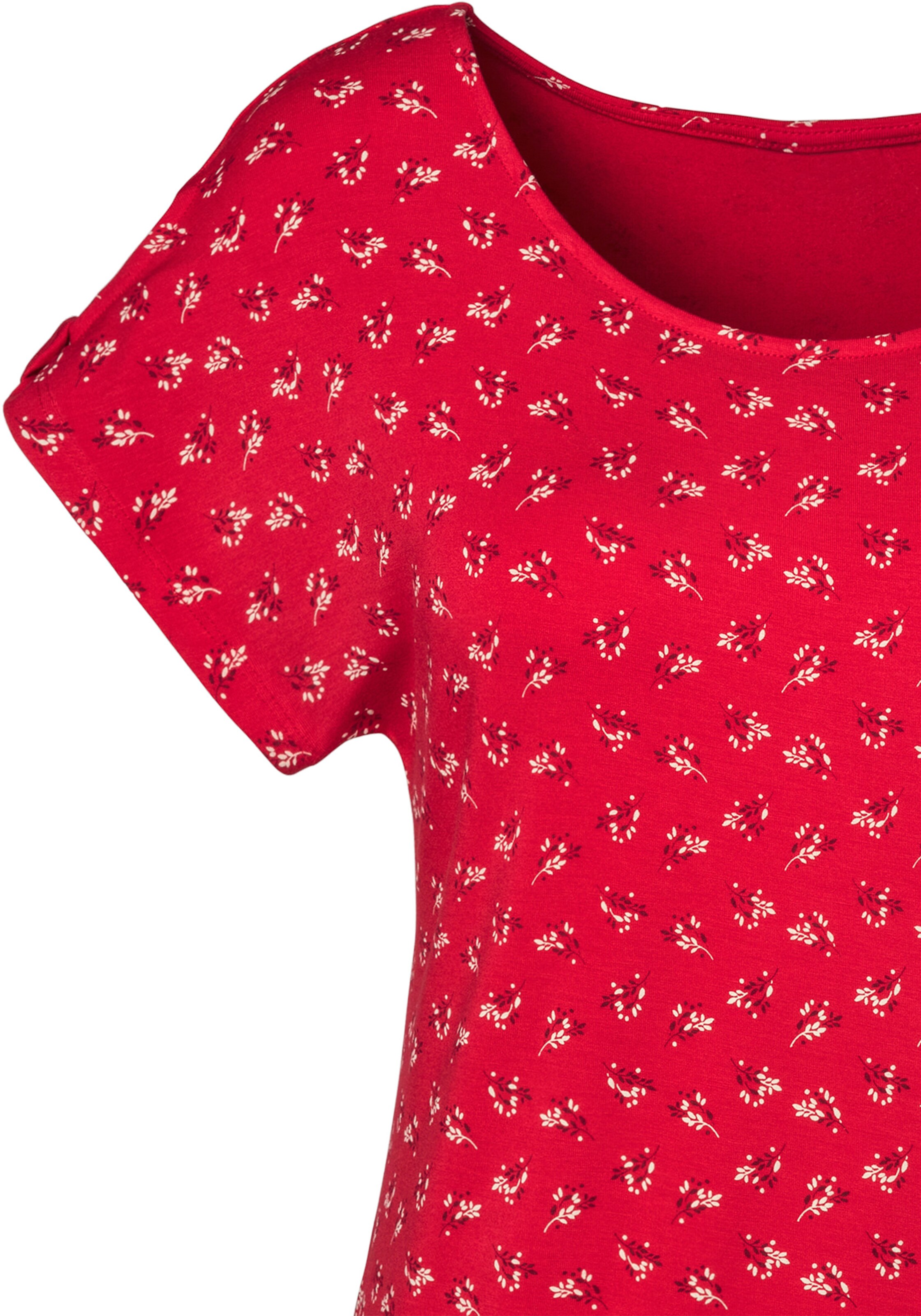 LASCANA T-Shirt in rot, dunkelgrau