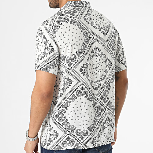 Chemise Manches Courtes Blanc Bandana