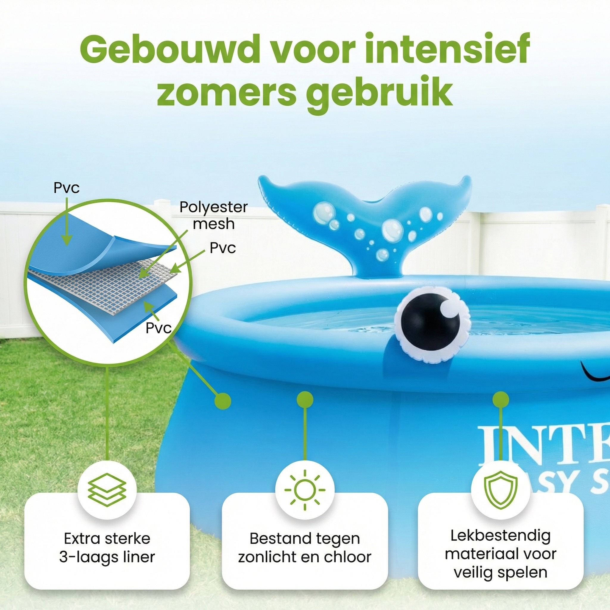 Intex easy set 183x51cm zwembad - walvis
