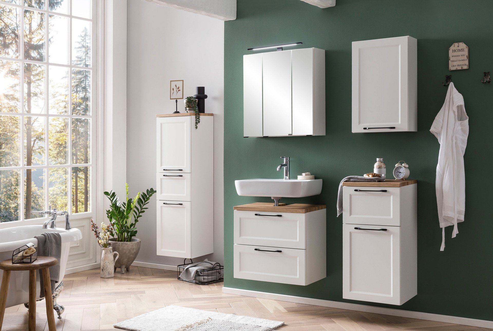 Bad-Midischrank LÜTTICH weiß