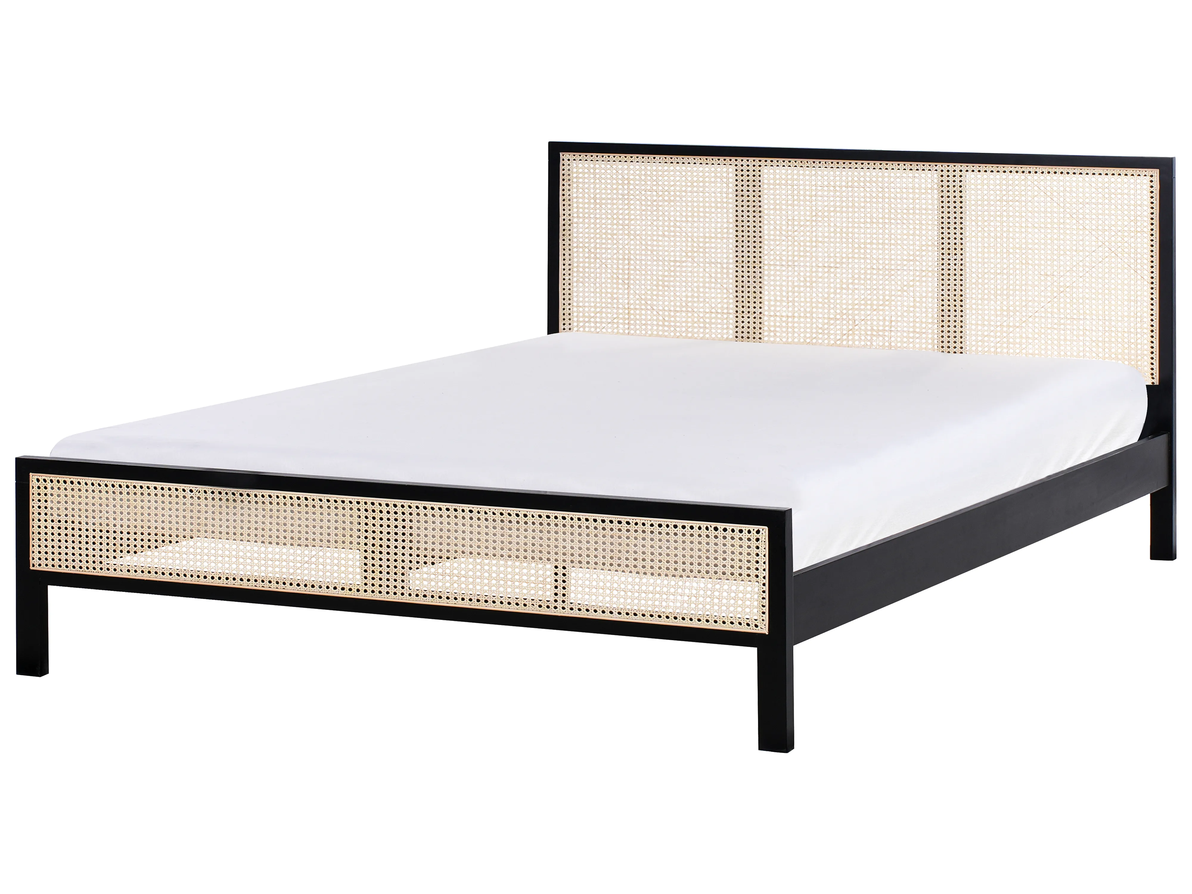 Bed Dennenhout SALERNAS 180 x 200 cm Zwart