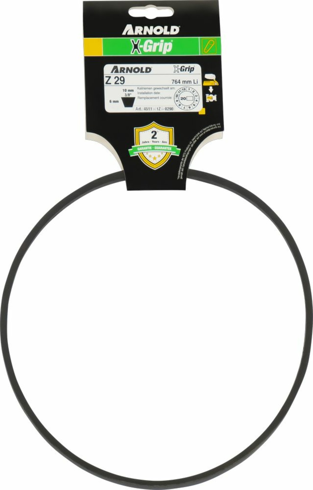 Courroie trapézoïdale x-grip v de type z 29