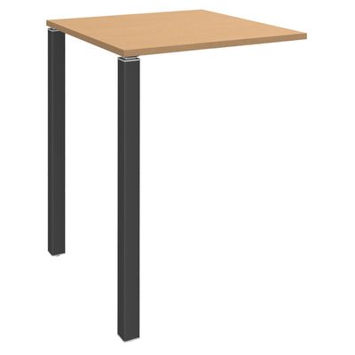 Table Lounge 2 Pieds - L80xH105xP80 cm - Pieds carbonne - plateau imitation hêtre