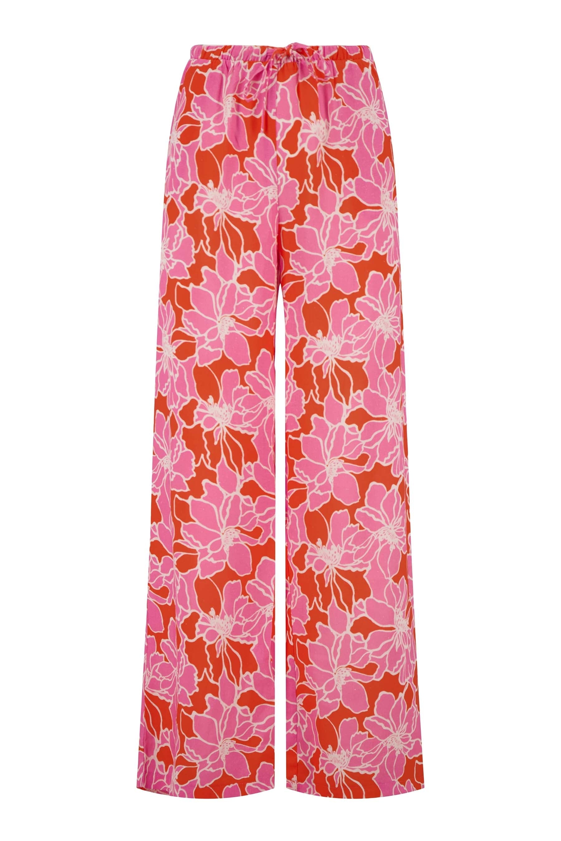 broek met bloemen print