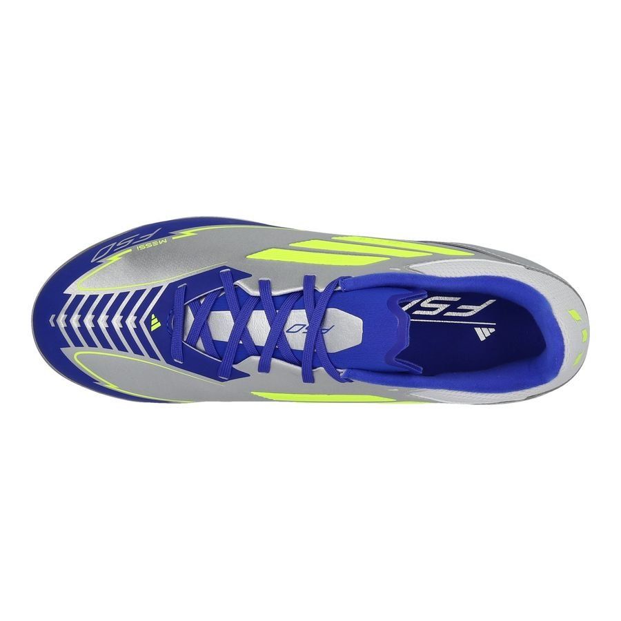 adidas F50 Messi League 2G/3G AG La Vida Rapida - Argenté/Jaune/Bleu
