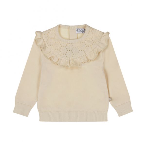 Dirkje Sweater Embroidery - Maat 62 - Offwhite