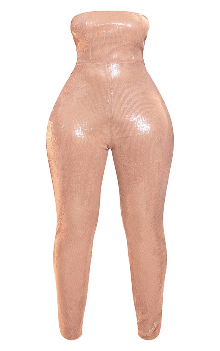 Nude Combinaison Bandeau À Sequins Shape