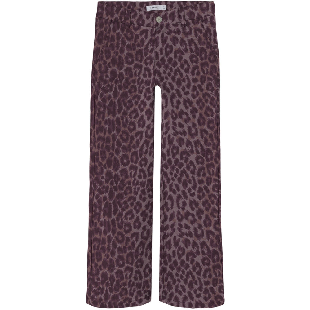 Køb Name It Burgundy Leo Nkfrose Wide Leo Twill Bukser 4002-Td R