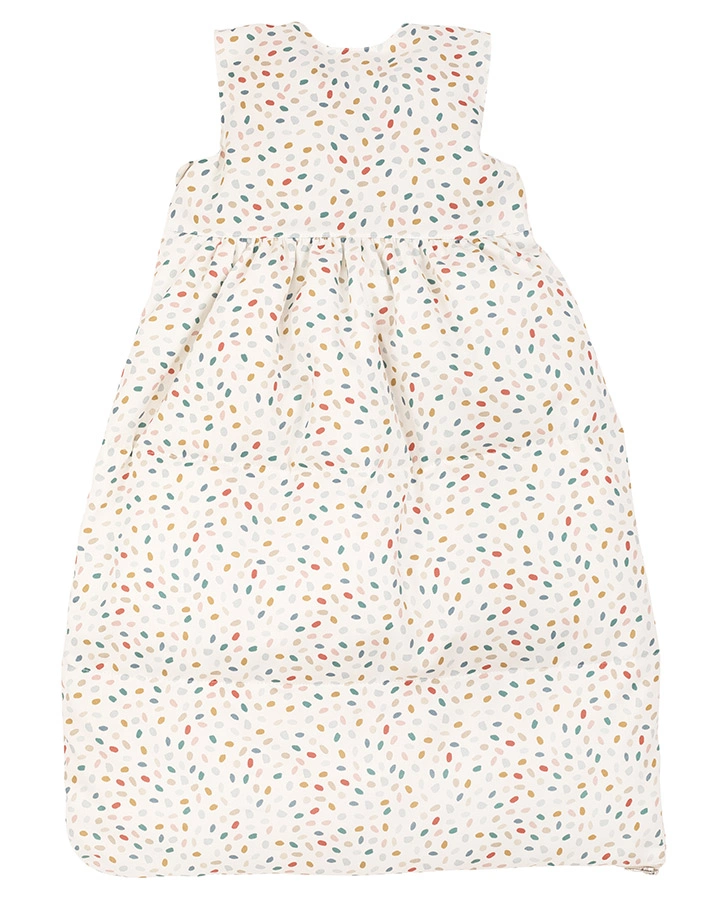 Daunen-Schlafsack MULTI DOTS in weiß