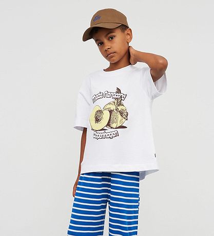 Mads Nørgaard T-Shirt - Dry Single Tristi - Snow White m. Print