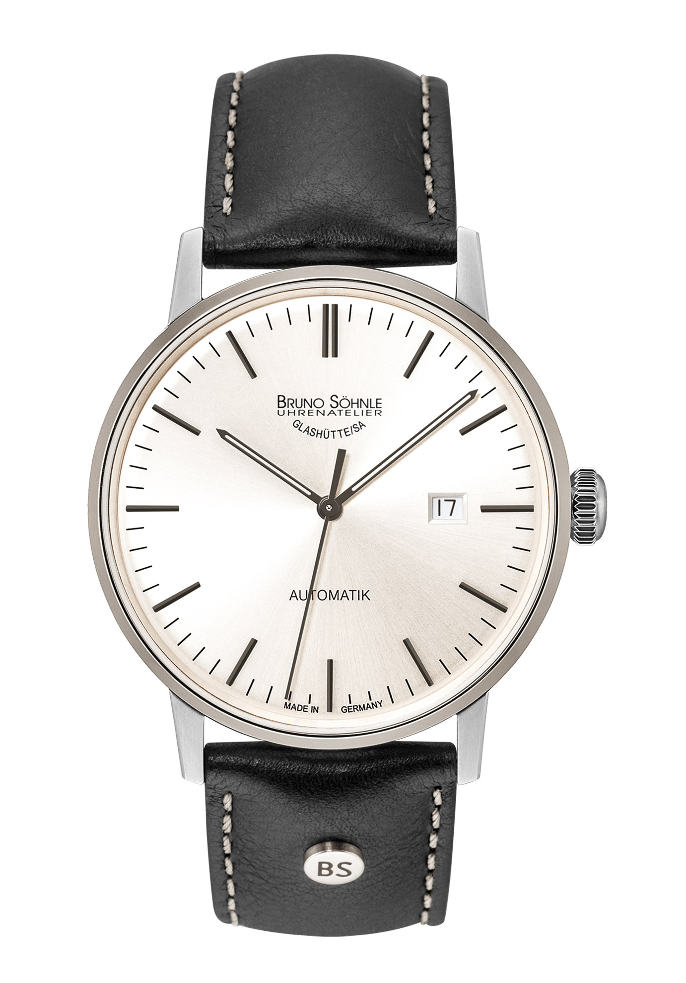 Bruno Söhnle Stuttgart Automatik Big Herrenuhr Silber