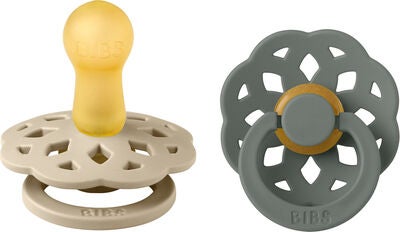 BIBS Boheme Smokk 2-Pack Lateks Str 2 Rund, Vanilla/Pine