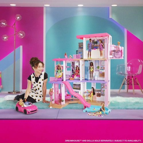 Barbie Glam Cabrio Auto - Poppenvoertuig