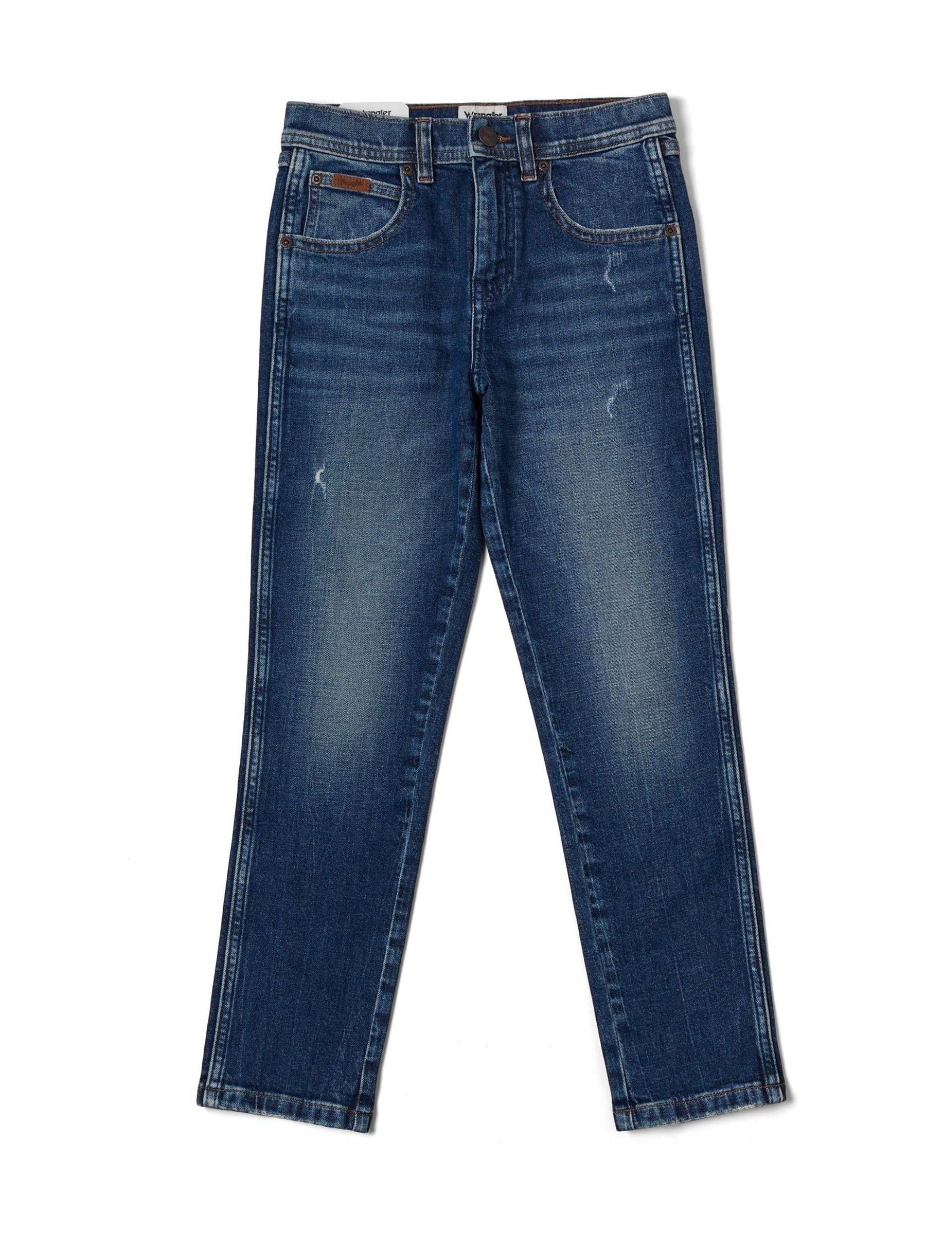 Blauw chroom - Wrangler - Jeans met rechte pijpen voor jongens