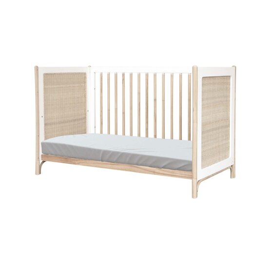 Océania lit 60x120 tressage rotin   Neige        de               Théo