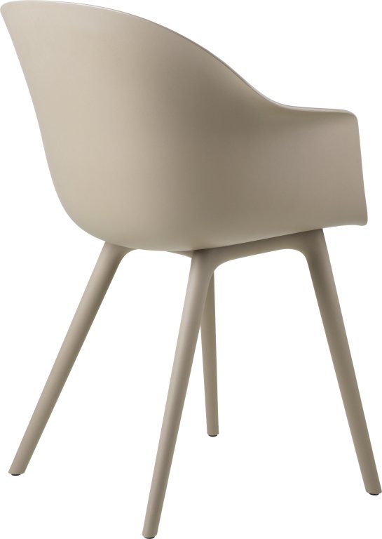 Gubi Bat eetkamerstoel plastic  wit