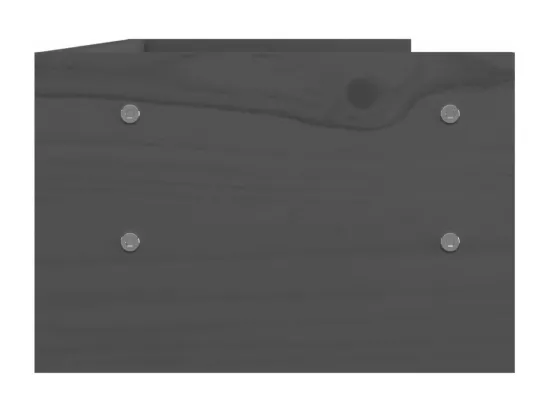 Support de moniteur Gris 50x24x16 cm Bois de pin solide
