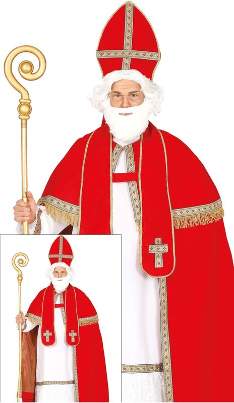 Guirca - Sint-Nicolaas Kostuum - Heren - Rood - Polyester
