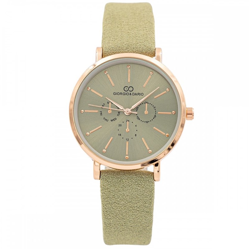 Montre Femme GIORGIO bracelet Cuir Vert