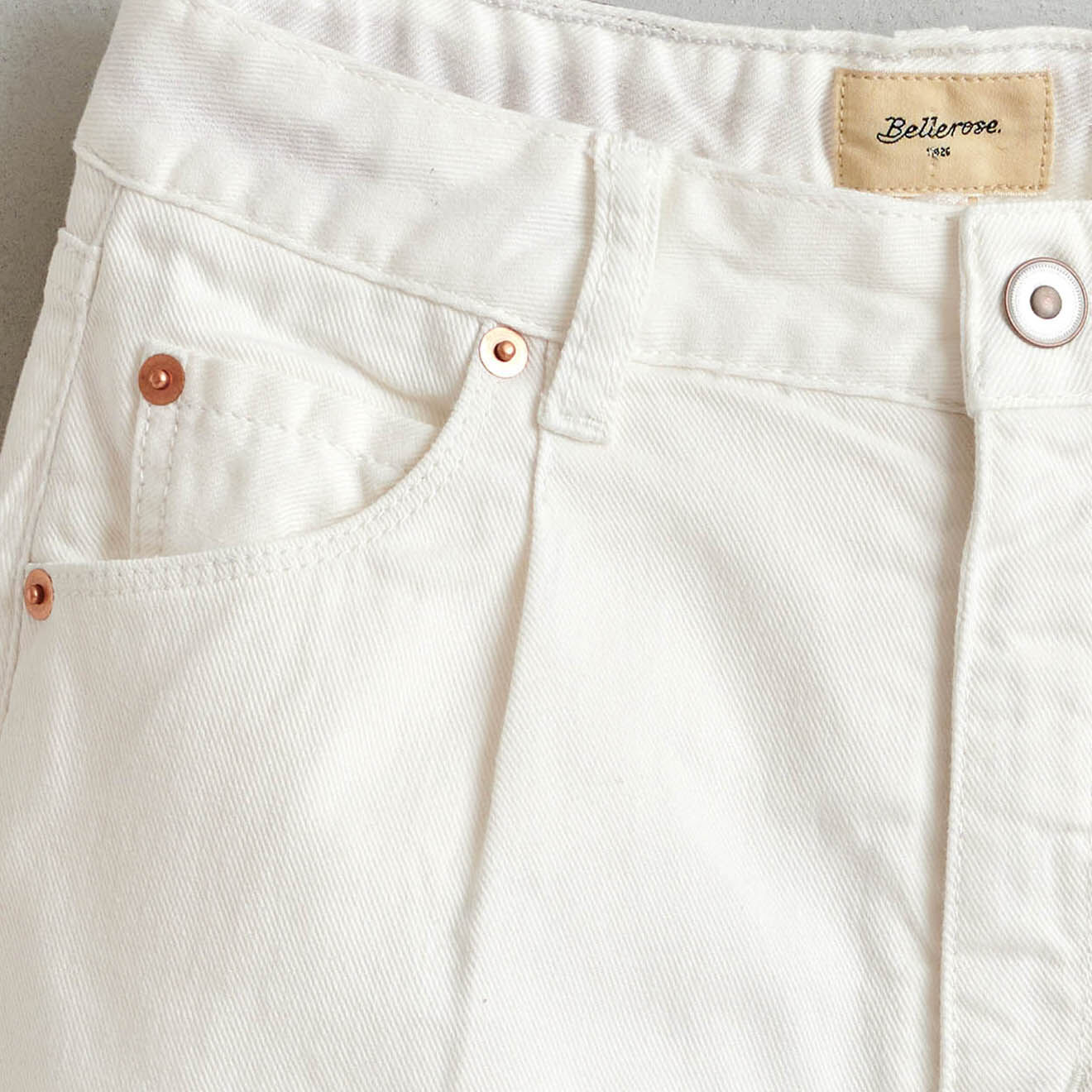 Bellerose Pantalon boyfriend Pixy blanc