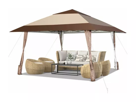 Tonnelle de jardin pliante 390 x 390 x 285 cm 20_0004988