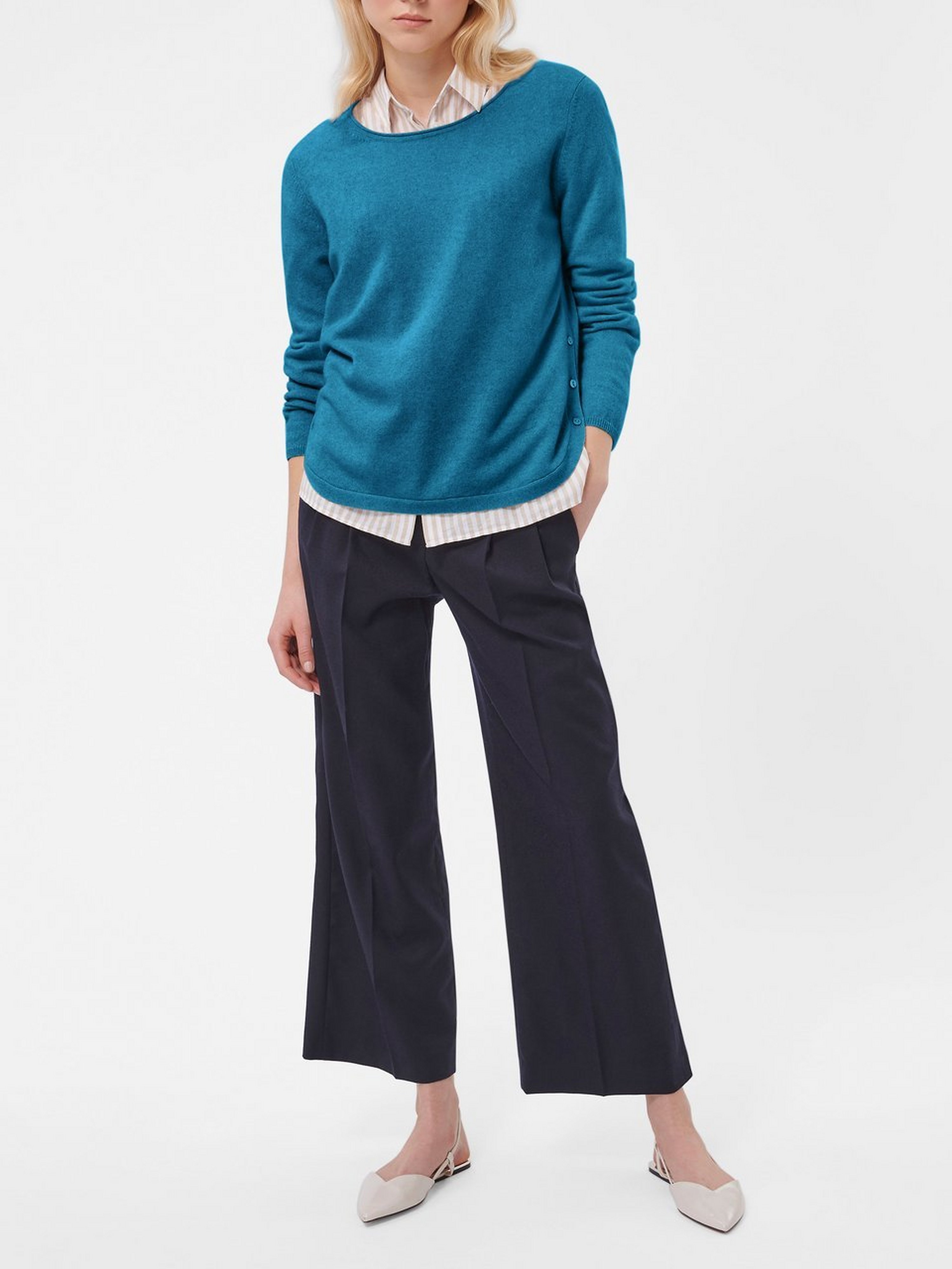 Rundhals-Pullover aus 100% Premium-Kaschmir