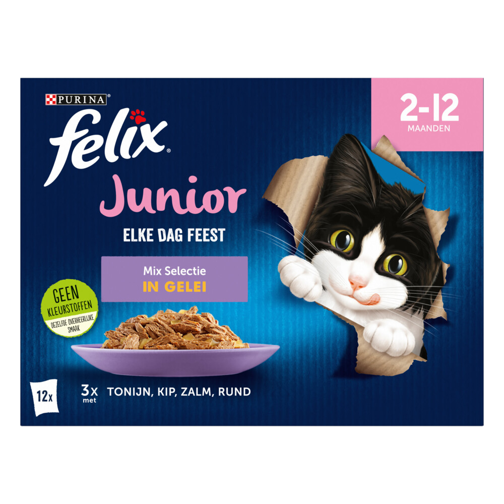 Felix Elke Dag Feest Mix Selectie in Gelei Junior12 x 85 gr