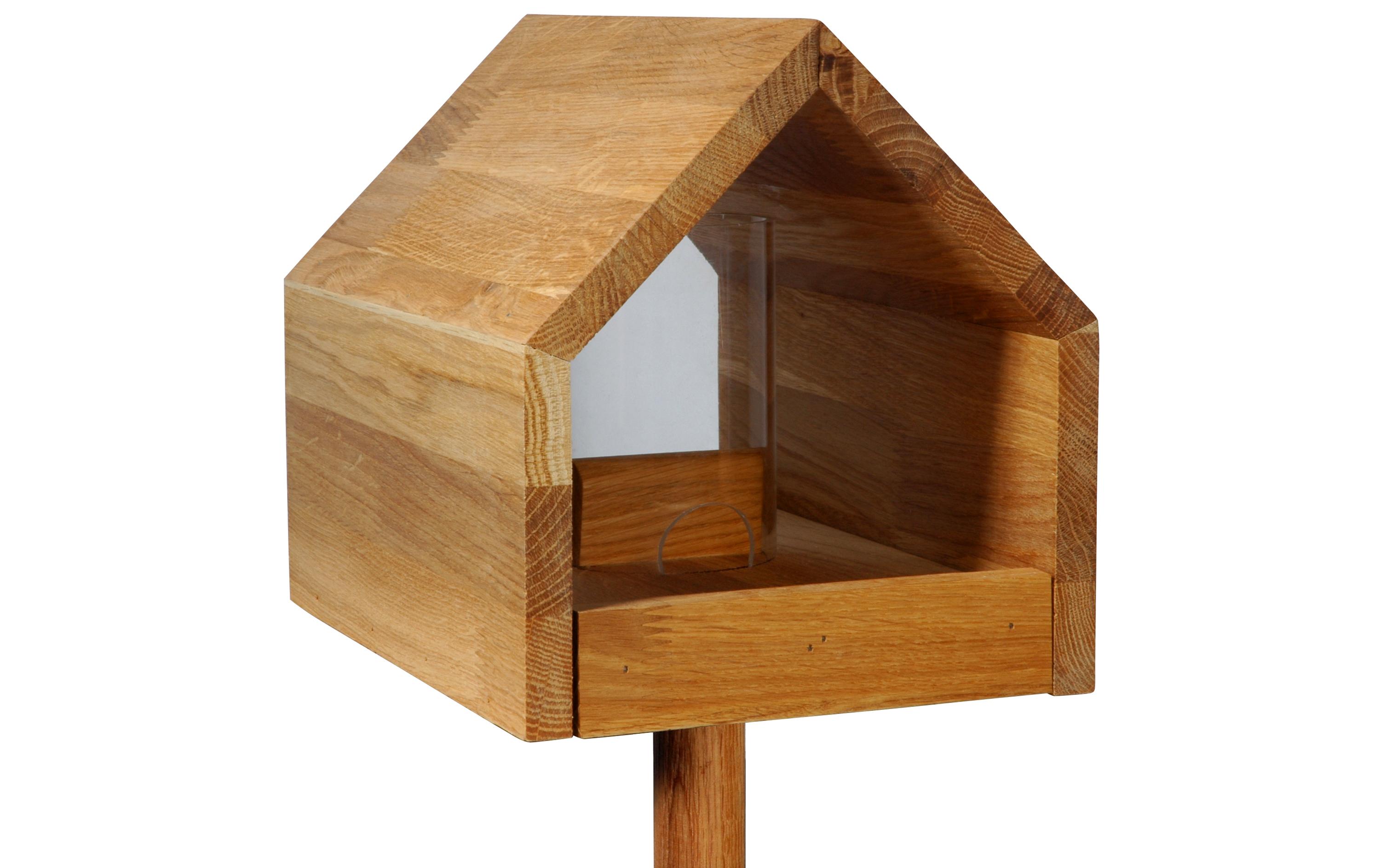 Vogelfutterhaus Bauhaus I, 20.5 x 28 x 23.5 cm, HolzVogelhaus mit Ständer
