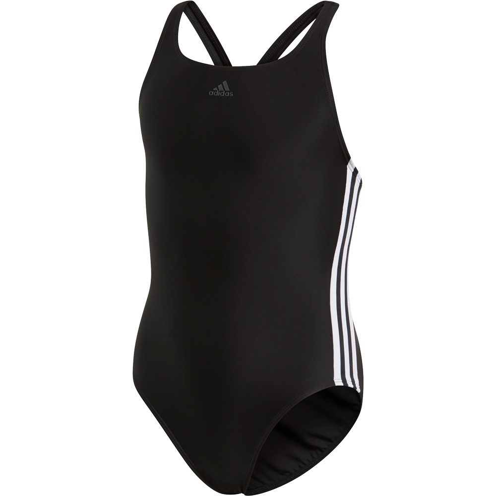 adidas Athly V 3-Streifen Badeanzug Mädchen schwarz