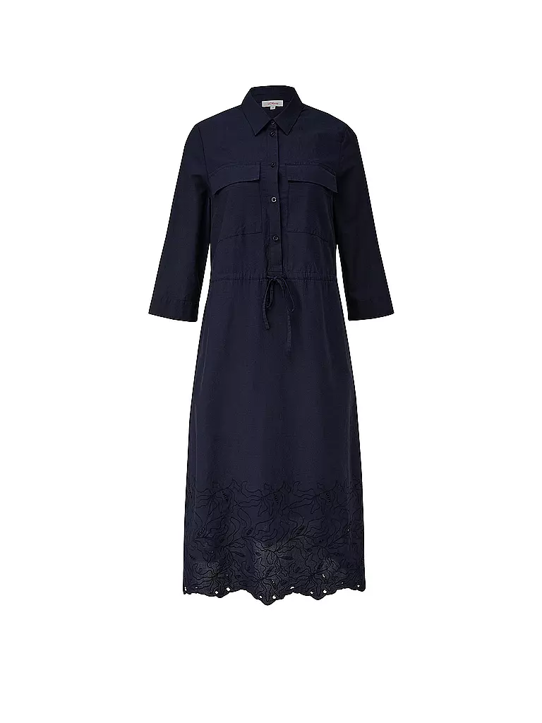 S.OLIVER Hemdblusenkleid blau