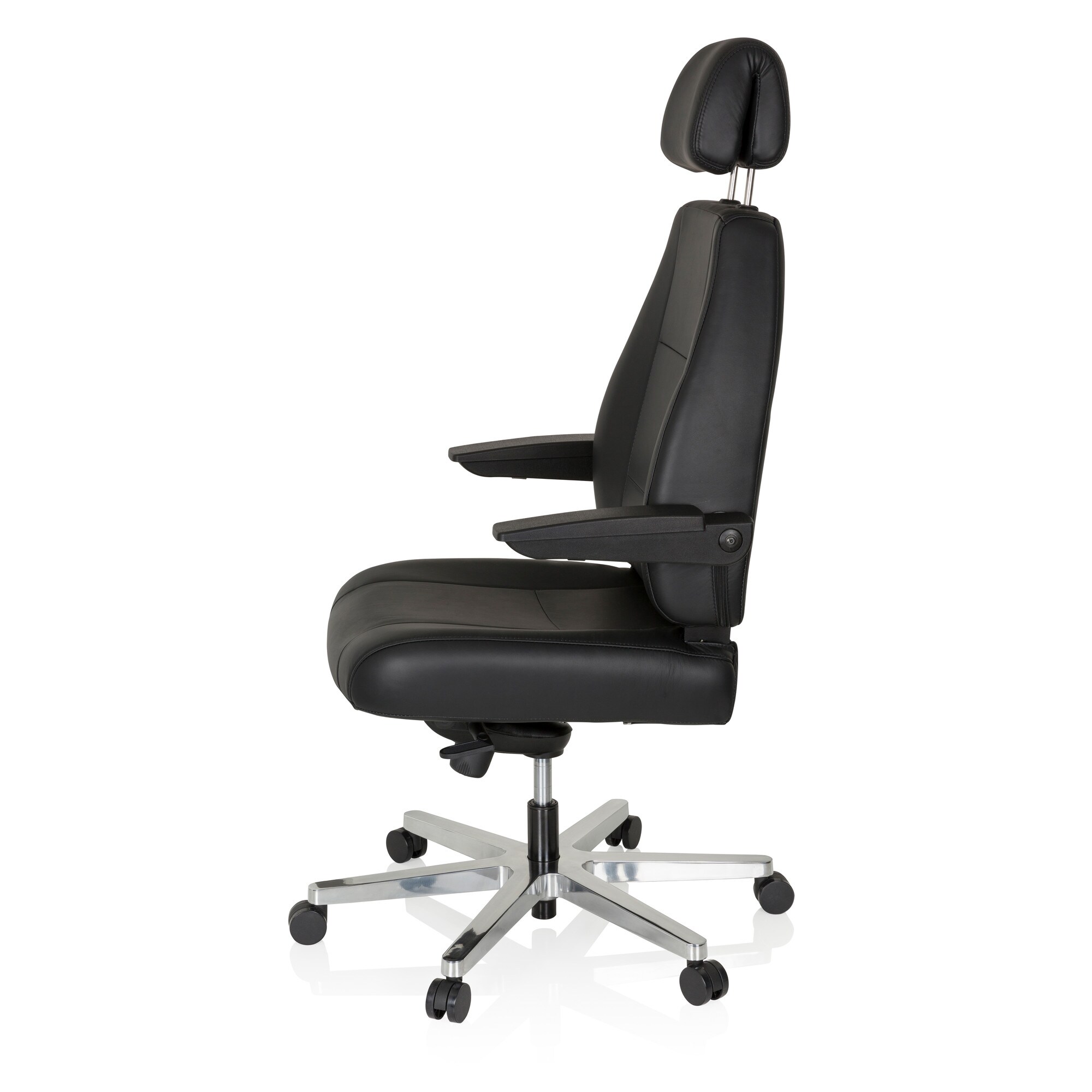 XXL Drehstuhl 24 HOURS Leder mit abklappbaren Armlehnen hjh OFFICE