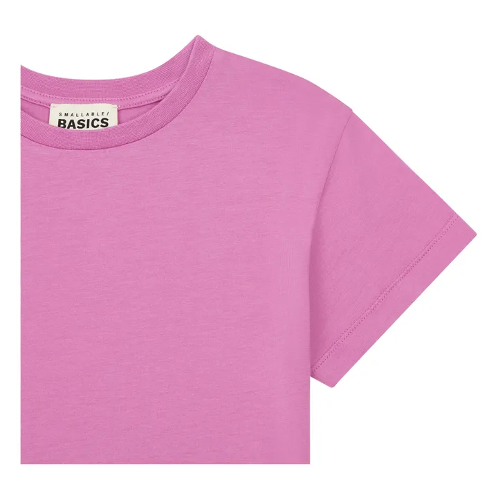 SMALLABLE BASICS T-Shirt Fille Coton Bio | Rose bonbon