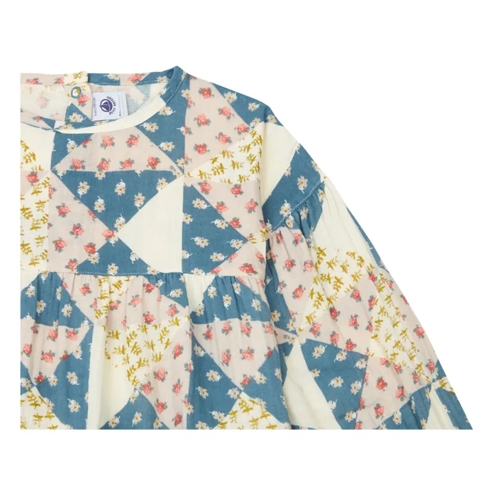 Petit Bateau Blouse en Gaze de Coton Façon Patchwork Enfant | Beige