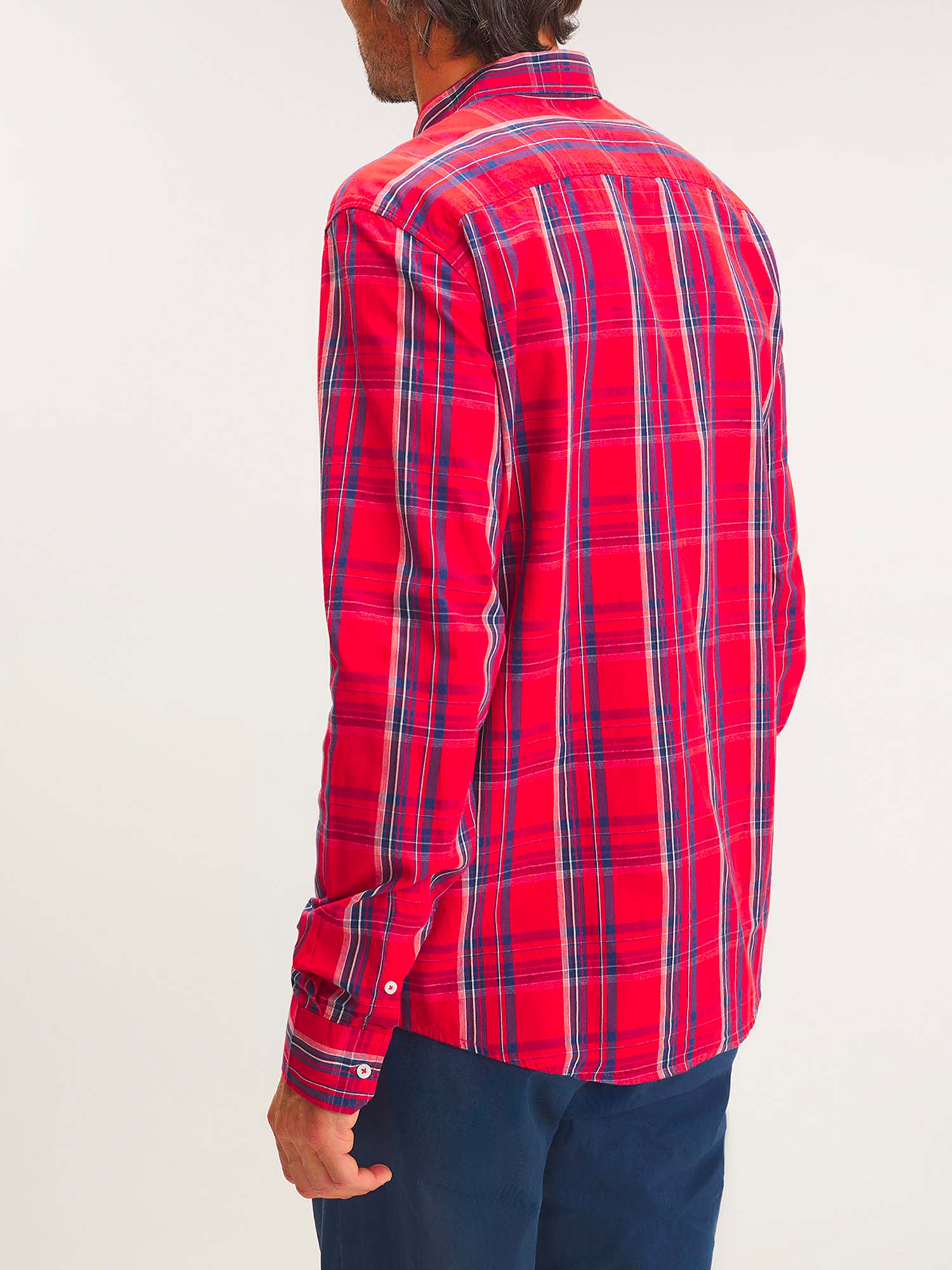 Chemise Homme Grands Carreaux Rouge