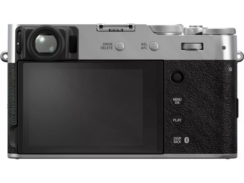 Fujifilm Fotokamera X100VI Silber Kompakte Digitalkamera mit anspruchsvollem Design und intuitiver Bedienbarkeit
