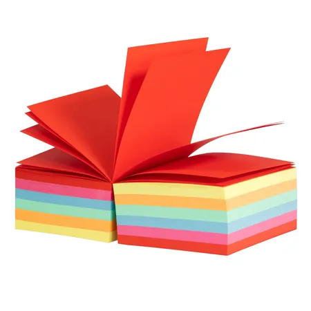 Idena 311023 Notizklotz, 660 Blatt, 9 x 9 cm, 80 g/m², kopfgeleimt, farbig