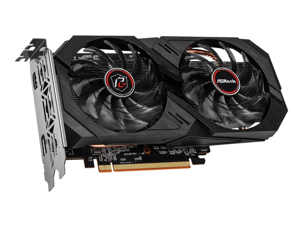 ASRock Phantom Gaming D Radeon RX 6500 XT 4GB OC - Grafikkort - Radeon RX 6500 XT - 4 GB GDDR6 - PCIe 4.0 - HDMI, DisplayPort