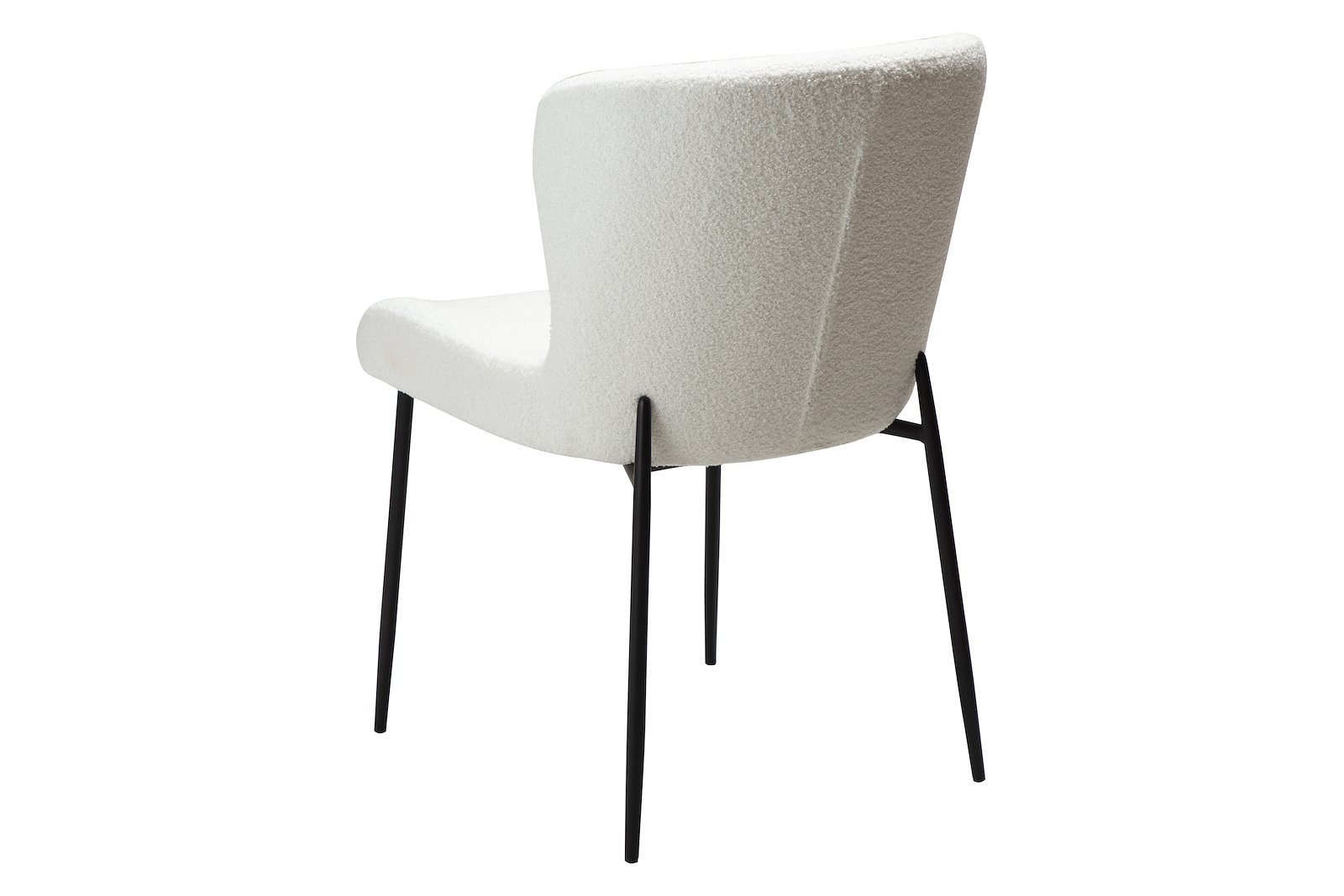 Glam spisestol Tekstil Bouclé RPES snow og sorte ben