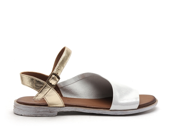 Lune et l autre nu pieds plats femme sandra argent